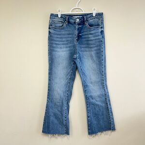 Altar’d State Blue Flare Jeans Raw Hem 30 Women